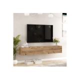 Mueble de TV de Pared moderno Color Roble con 2 Cajones - 180x31.6x29.6 cm.