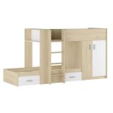 Litera - Cama Tren en Color Puccini Andersen - 99.6 cm x 278.5 cm x 150.6 cm | Alta Calidad y Resistencia