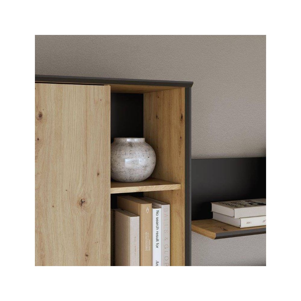 Mueble de Salón Completo, Mueble de TV, Estante, Vitrina