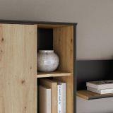 Mueble de Salón Completo, Mueble de TV, Estante, Vitrina