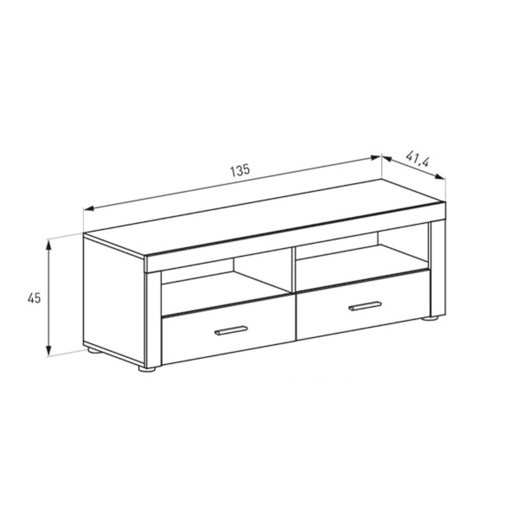 Mueble de Comedor, Mueble Salón, Acabado en Color Cañón, Medidas: 301 cm (Ancho) x 177 cm (Alto) x 41,4 cm (Fondo)